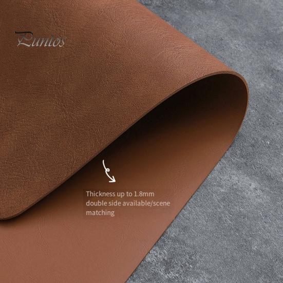 Bowl Holder Mat Faux Leather Placemat Waterproof Heat-Resistant Non-slip Heat Insulation Dishwasher Coffee Stain Prevention Safe Rectangle Dining
