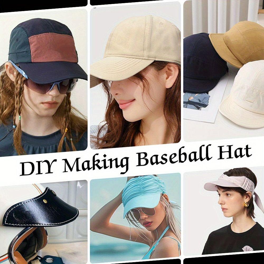 20Pz Visiera per Cappellino da Baseball Fai da Te Visiera di Plastica Piatta Sostituzione Visiera Cappello Inserti Visiera Cappellini a Punta