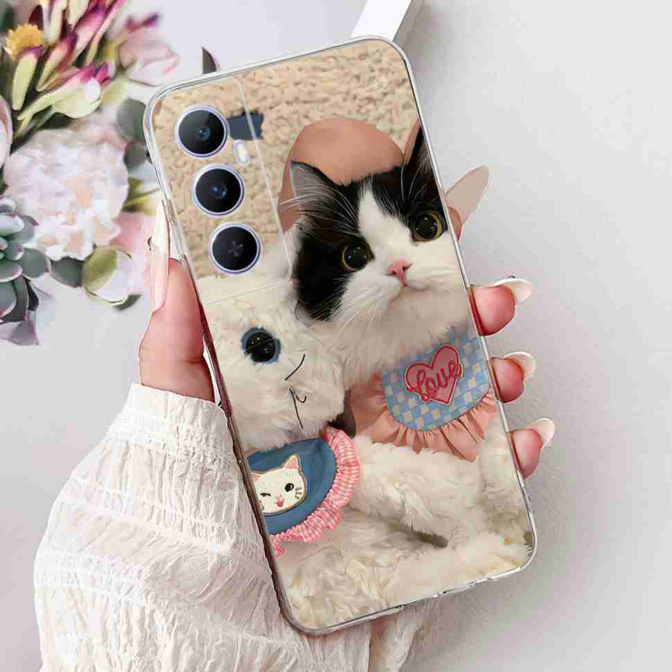 For Realme C65 Case Cute Cartoon Butterfly Cover Soft Silicone Phone Case Fundas For Realme C 65 C65 RealmeC65 4G Bumper