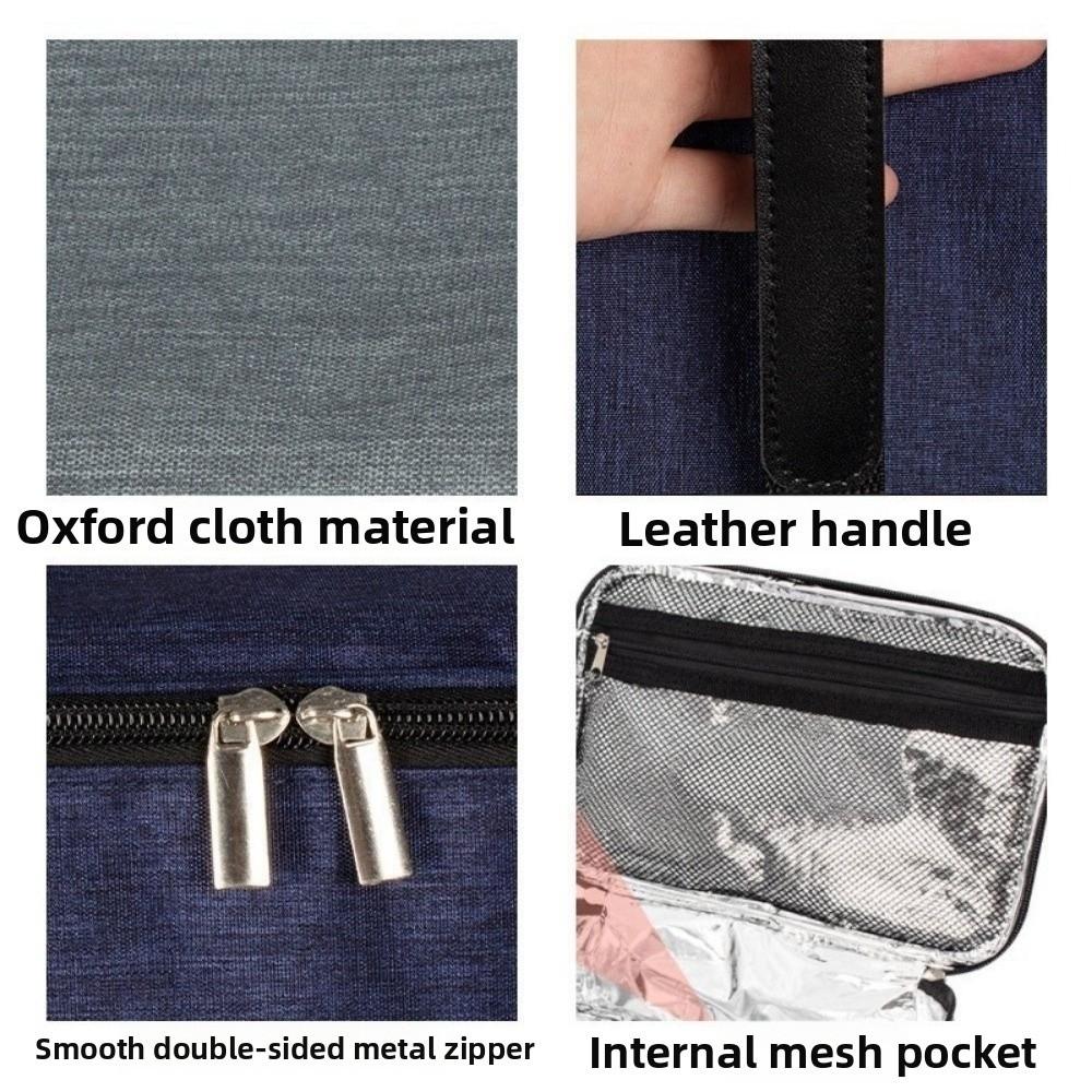Large Capacity Portable Thermal Bag Oxford Cloth Insulated Cooler Bag Home Lunch Bag  Student Lunch