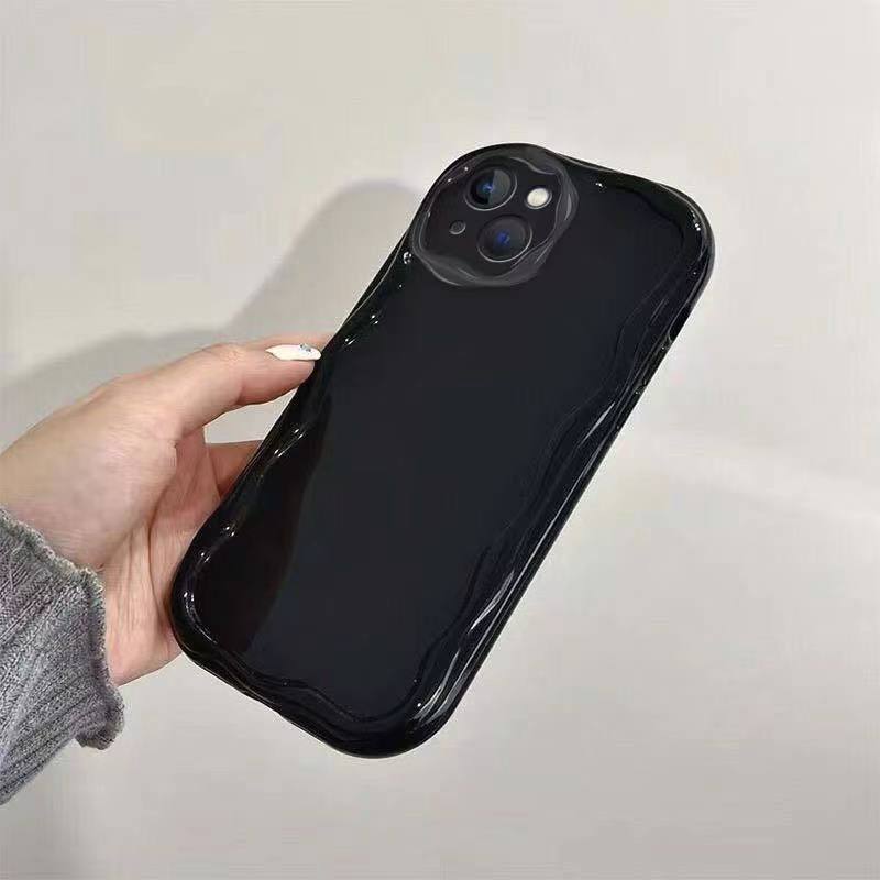 

Простой кремовый прозрачный мягкий волнистый чехол с каймой для телефона Samsung Galaxy S23 Ultra S22 Plus S21FE A54, чехол и чехол для iphone13 12 14 15pro max For iphone15 pro