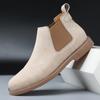 Große Mode Herren Chelsea Stiefel Echtes Leder Stiefeletten für Herren Winterstiefel