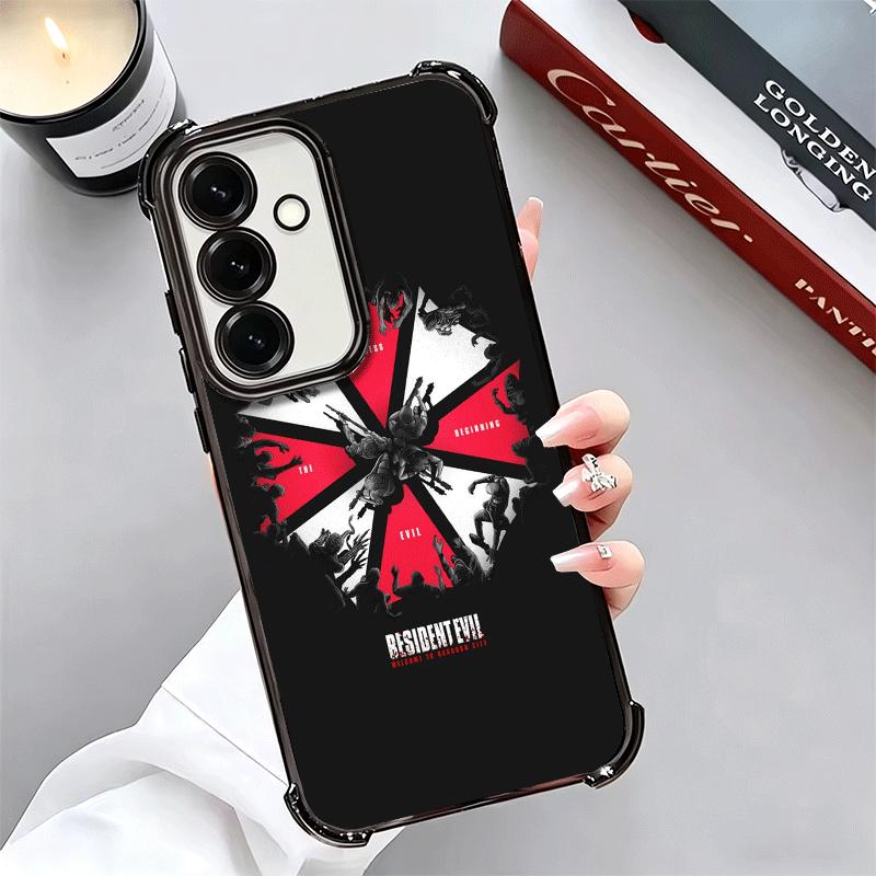 R-Resident-Evil Game Plating Phone Case For Samsung A17 A07 A37 A57 A16 A56 A15 A55 A14 A54 A13 A53 A26 A36 A25 A35 A24 A34 A23
