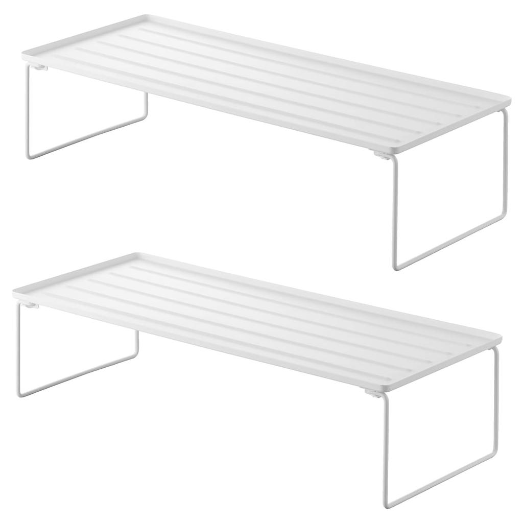 Yamazaki Tower Folding Shoe Stackable of Cabinet No Assembly 10362x2 Rack, (Set 2), Under-Shoe Shelf, Required, White,