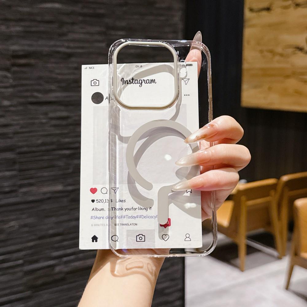 Custodia Rigida in PC Trasparente Magnetica per Ricarica Wireless Cover Posteriore Protettiva per OPPO Find X9 Pro Find X9 X9Pro Guscio
