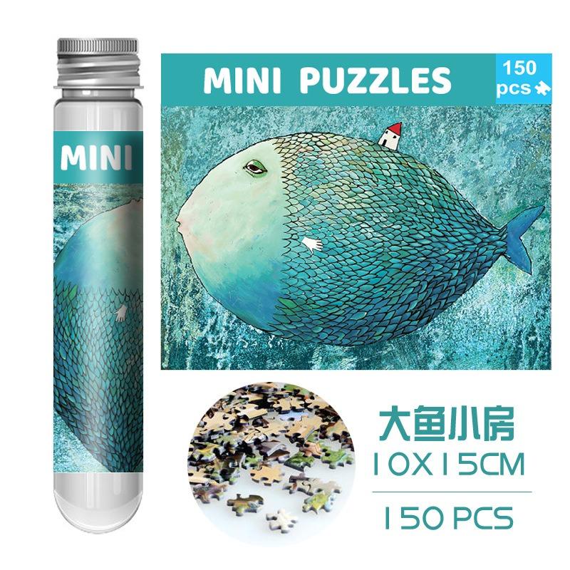 150PCS Mini Test Tube Oil Painting Jigsaw Puzzles Set Family Educational Toys Gifts for Adults Children Creative DIY Puzzle Game