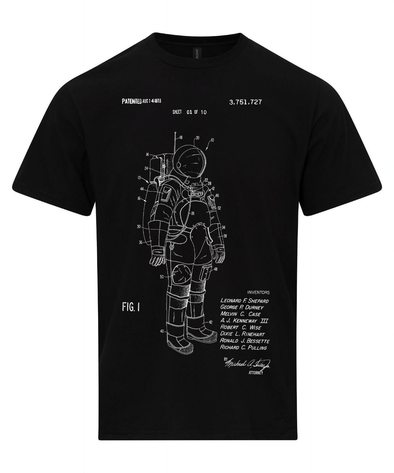Apollo Astronaut Space Suit Patent NASA Mission T-shirt XXXXL