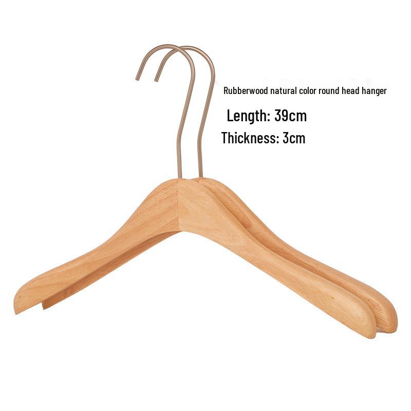 New Women's Non-Slip Solid Wood Hangers with Pants Clips