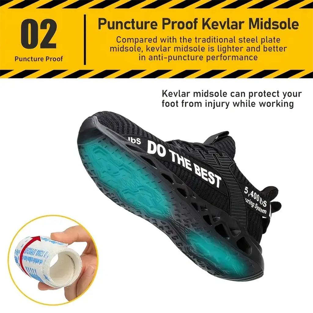 Onverwoestbare Stalen Neus Schoenen voor Mannen Vrouwen Anti-Punctie Werkschoenen Comfortabele Ademende Werk Veiligheid Beschermende Sneakers