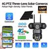 Eseecloud Solar-Powered Triple-Lens Bullet-PTZ Surveillance Camera