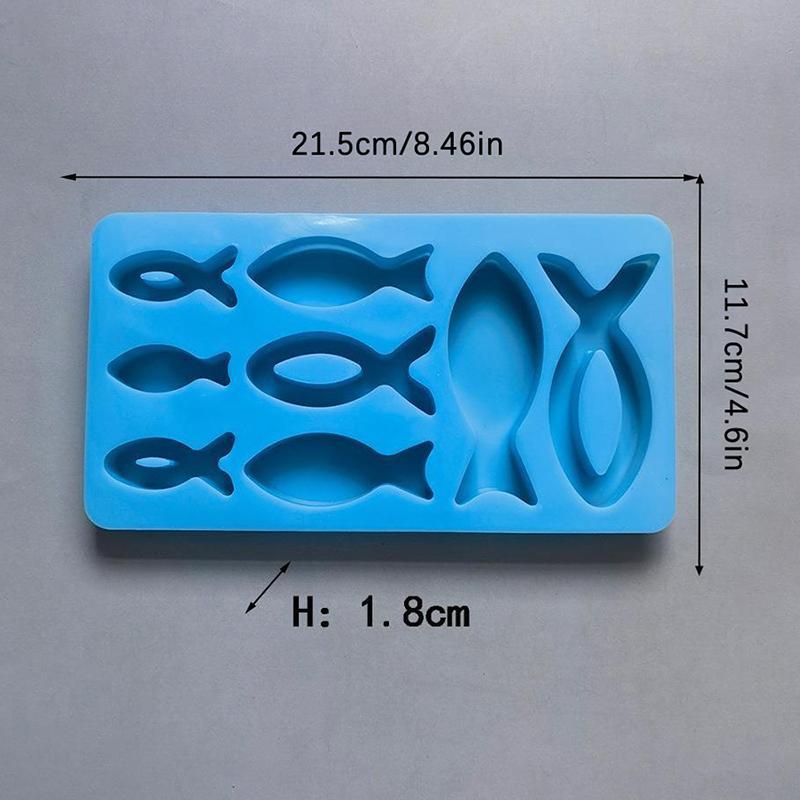 

8 полостей в форме животных и рыб, форма для шоколада, инструмент для выпечки, инструменты для выпечки, силиконовая форма, лоток для льда с антипригарным покрытием, гибкий 1pcs