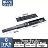 Ball-bearing Mechanism Silent Drawer Slide Three-section Track