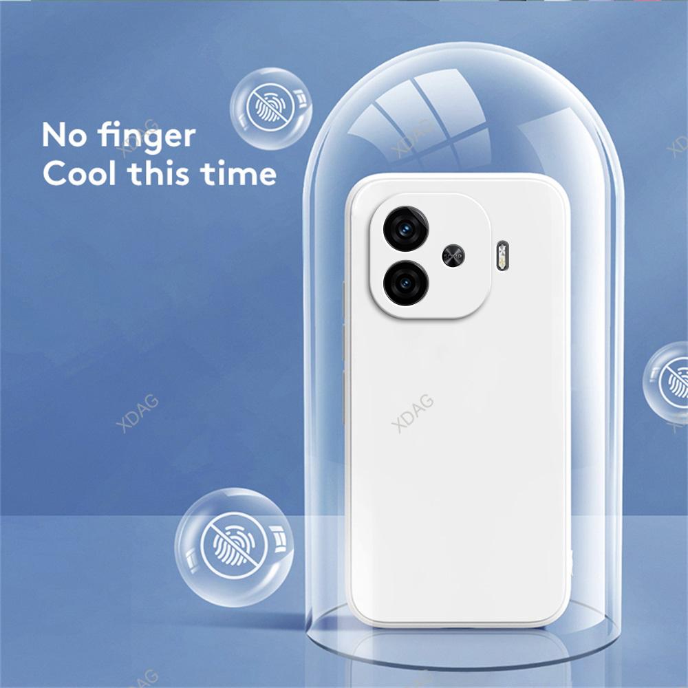 Etui Coque Candy Color do VIVO iQOO Z9 Turbo Z9X 5G Ochrona obiektywu Kwadratowy płynny silikonowy miękki pokrowiec tylny Akcesoria