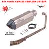 Slip On For Honda CBR125 CBR125R CB125R CBR 125 Motorcycle Exhaust System Front Link Pipe Muffler Escape Removable DB Killer
