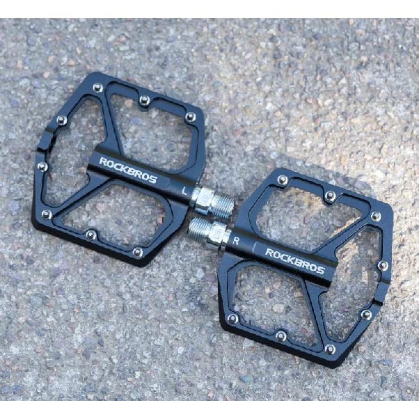 ROCKBROS MTB Road Bicycle Pedals Aluminum Alloy Bike PedalsAnti-slip Ultralight Sealed Bearing One-piece Mountain Bike Pedal