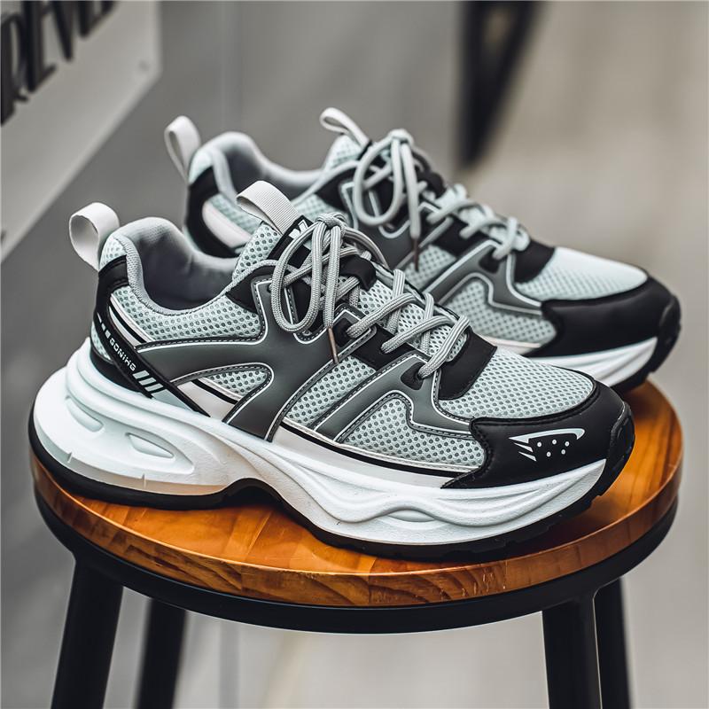 Men's shoes new autumn breathable casual versatile sports shoes youth lightweight platform dad shoes