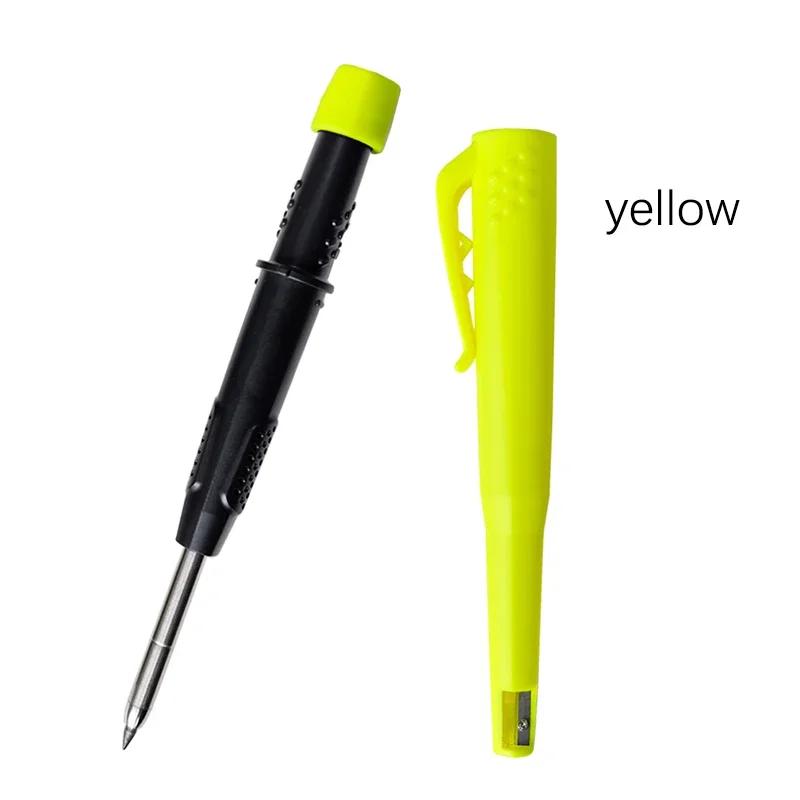 2-in-1 Solid Carpenter Pencils With Sharpener Carpenter 2.8mm Solid Mechanical Pencils Marking Tools Construction/carpenters