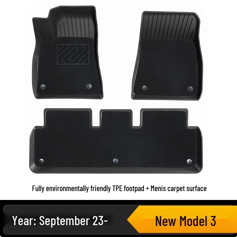 TPE Floor Mats for Tesla Model 3 Interior & Trunk