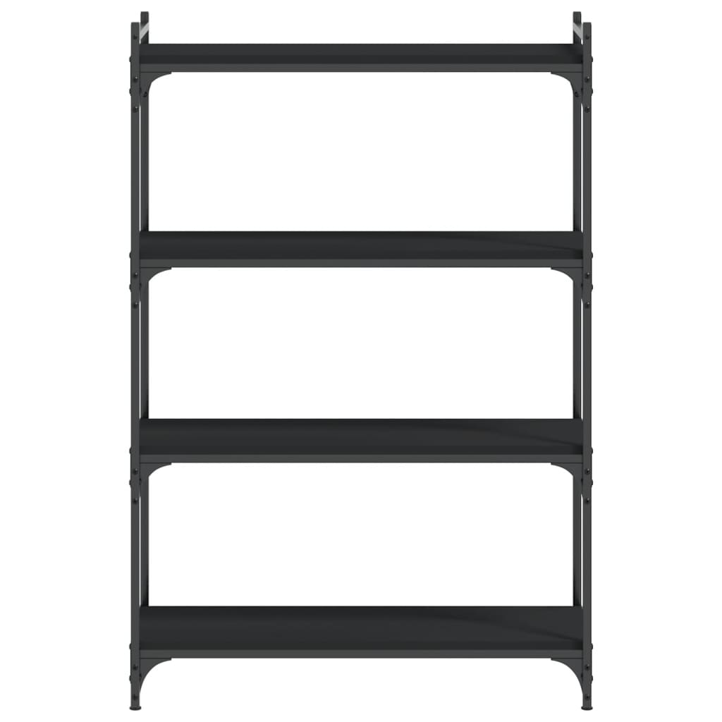 Vidaxl 4-Tier Bookshelf, Black, 80X30X120 Cm