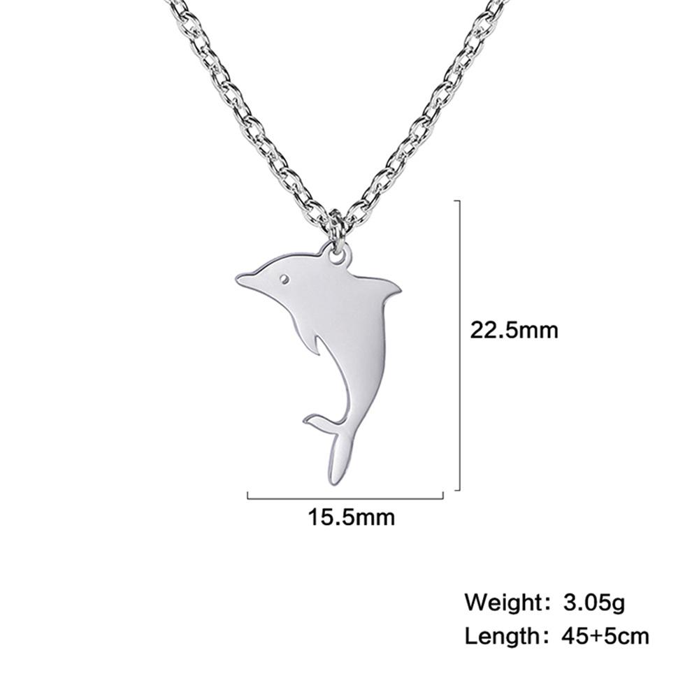 Cute Dolphin Whale Octopus Pendant Necklaces for Women Stainless Steel Marine Animals Charms Neck Chain Choker Fashion Jewelry