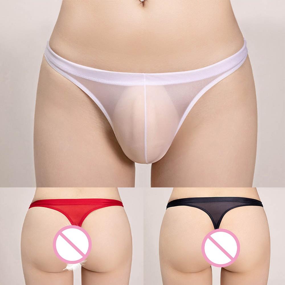 Breathable Men Underwear Comfy Fashion Glossy Low Rise Nylon