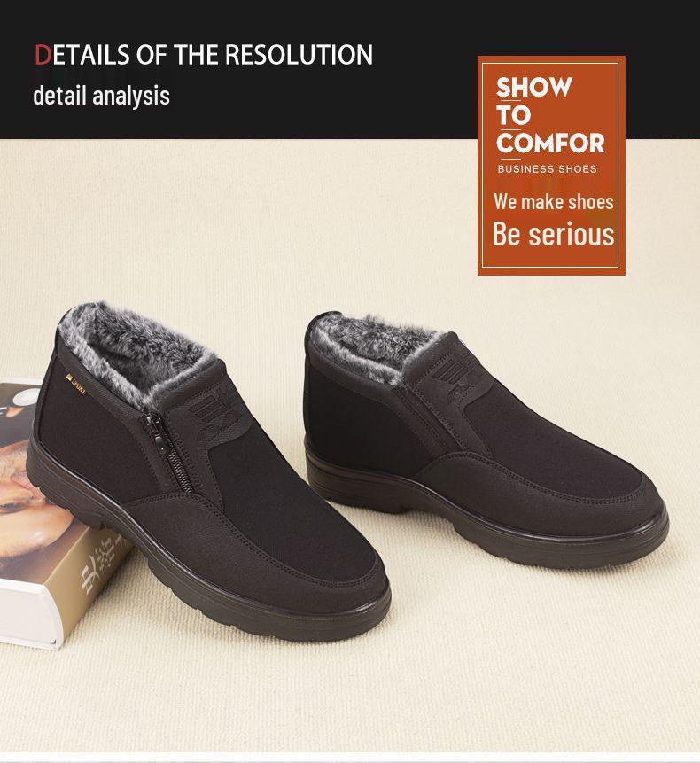 Pánské zimní nepromokavé protiskluzové zateplené boty pro seniory