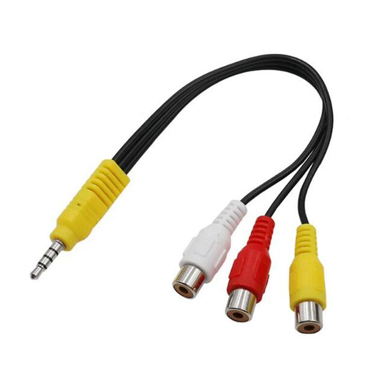 

3,5 мм к разъему 3 RCA кабель видео компонентный AV адаптер кабель для TCL TV красный белый и желтый женский Female