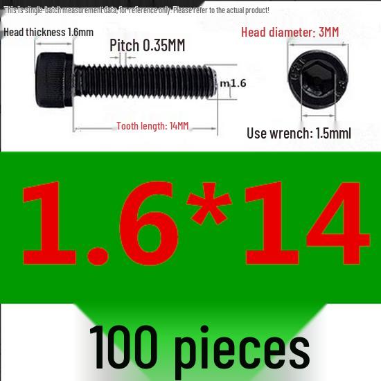 High-Strength Grade 12.9 Internal Hex Head Screws M1.4-M20
