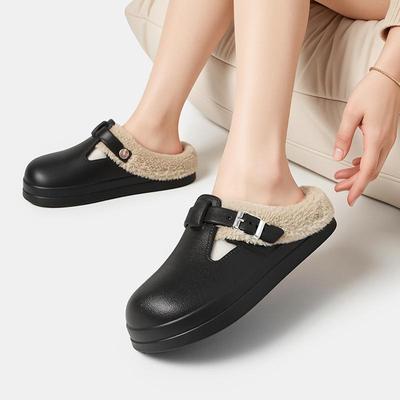 EVA Birkenstock Non-Slip Waterproof Warm Closed-Toe Cotton Slippers for Couples