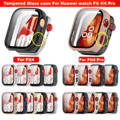 Tempered Glass Case For Huawei Watch Fit 4 /4 Pro Smart Watch Screen Protector For Huawei Fit4 Pro Shell Cover Accessories
