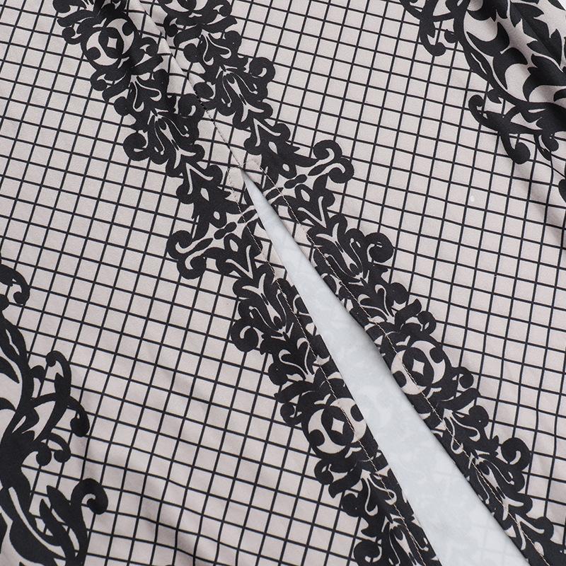 Autumn Fashion Long Dress Women's Temperament Elegant Slim Print Halter Dress