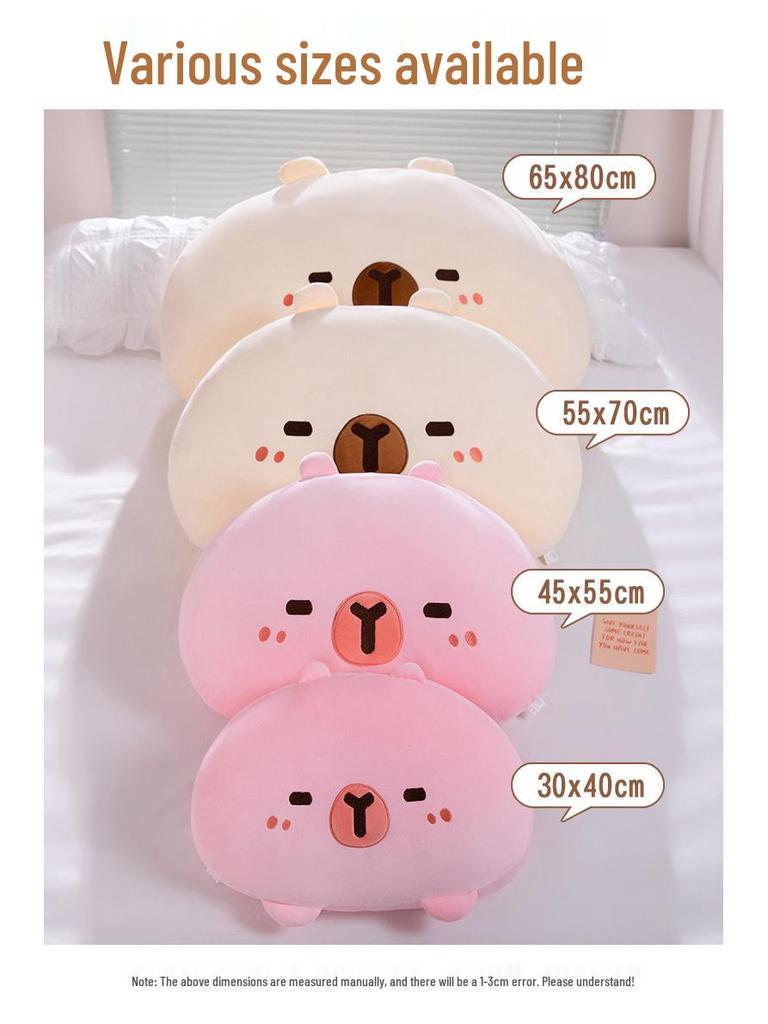 Capybara Pillow: Headboard Sofa Backrest & Waist Support – Ideal for Bed or Relaxing, Guinea Pig Design, Perfect Birthday Gift