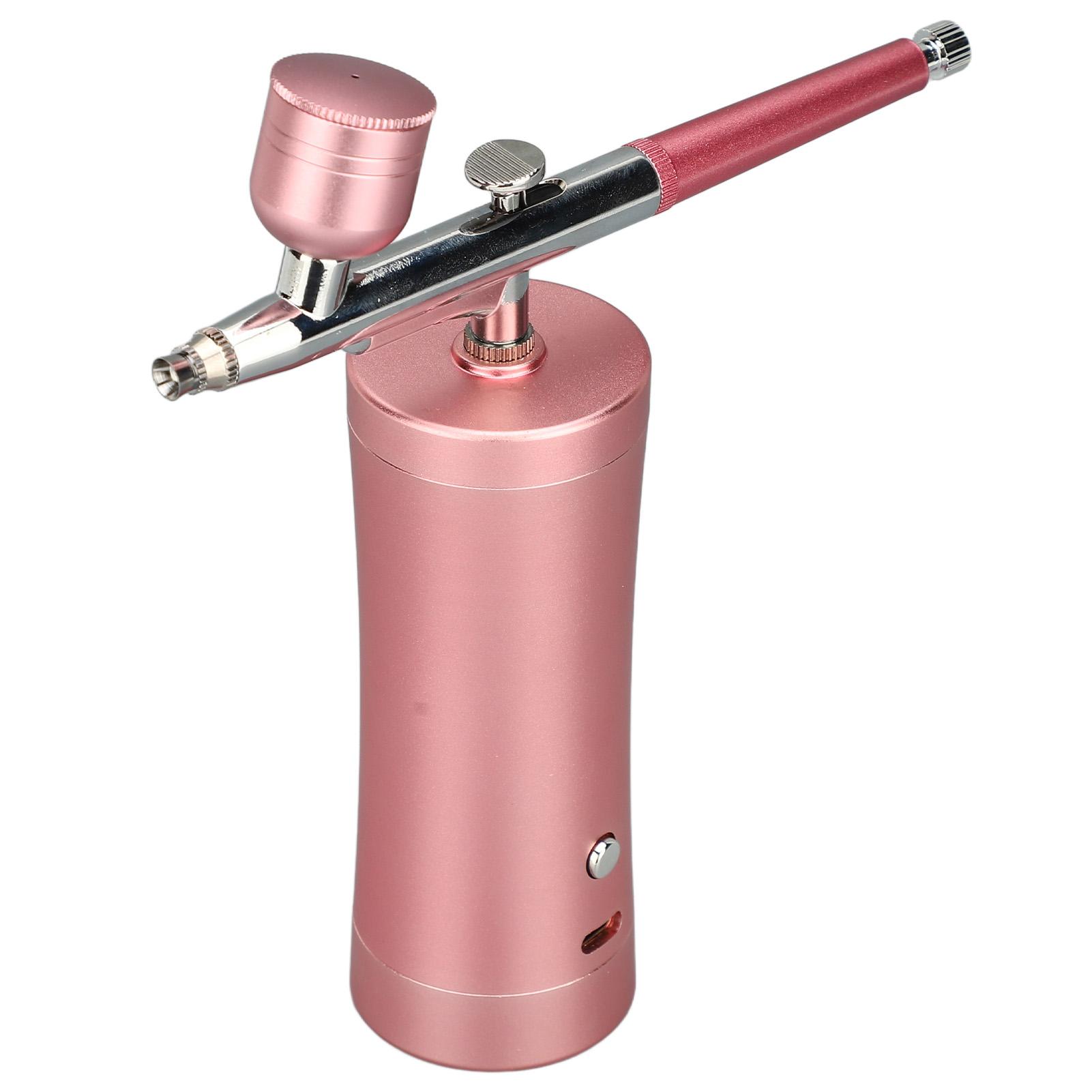 

Nail Spray Paint Gun Portable Rechargeable Cordless Professional Art Kit Pneumatic Tool 30PSI 3 Speed 1200MA Pink