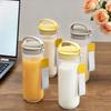 Frosted Water Bottle with Handle & Lanyard, Food Grade Clear Drinking Bottle, Leak-Proof Portable Travel Drink Soybean Milk Cup for Outdoor Gym Office