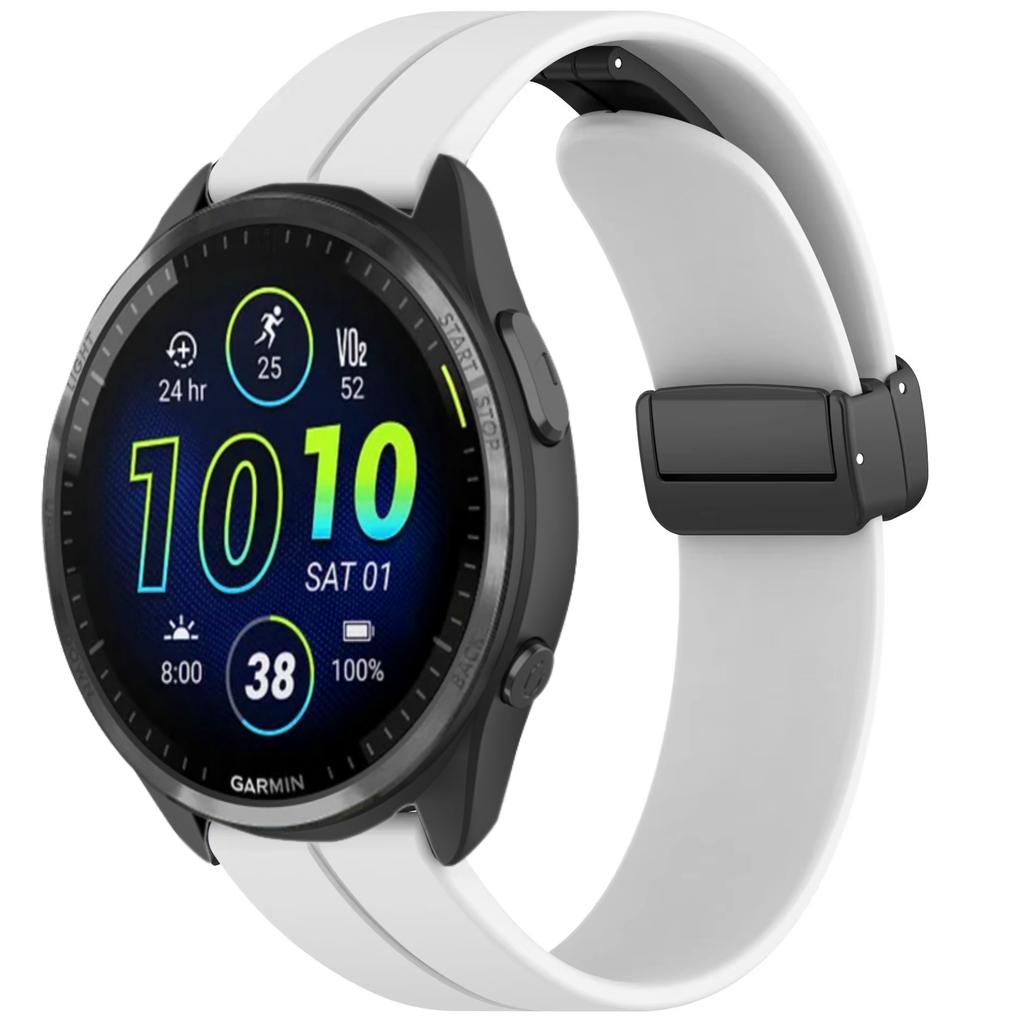 20mm 22mm Silicone Strap for Garmin Forerunner 965 265 165 55 970 570 Magnetic Wristband for Garmin Vivoactive 5/6/Venu 3 Correa
