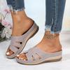 Light Slippers Slippers Large-sized Shoes Women's Flip-flops and Wedge Heels