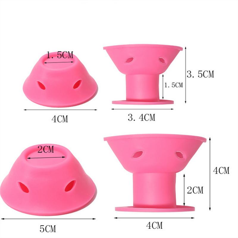 10/20PCS Pink Soft Silicone Magic Hair Care Rollers No Heat Hair Curler DIY Curling Styling Tool for Beautiful Curls