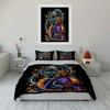 Samurai And Dragon Artistic Set: Suitable For Apparel Exquisite Three-Piece Bedding Set Gift For Kids And Adults