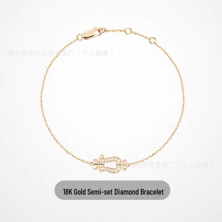 Fred 18k Gold Horseshoe Bracelet: Elegant, Luxurious Gift for Women
