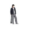 UNIQLO Plaid Flannel Elastic Waist Straight Leg Casual Pants Women bottoms Light-Gray 461762-07