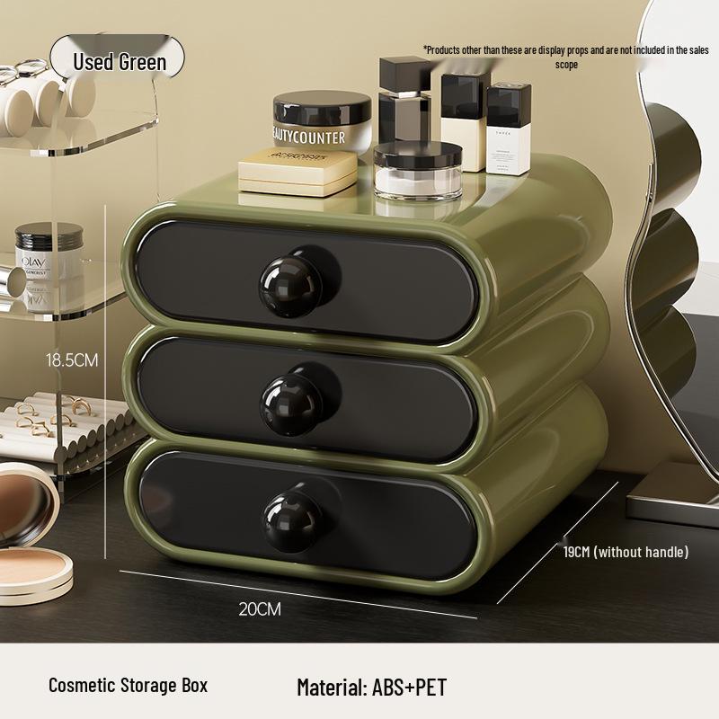 Deluxe Cosmetic Storage Box with Lid: Dustproof, Moisture-proof, Drawer-style Makeup Organizer for Lipsticks