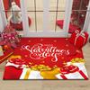 Christmas Floor Mat Red Festive Christmas Decorative Floor Mat Entry Door Non-slip Floor Mats for Home and Commercial Use