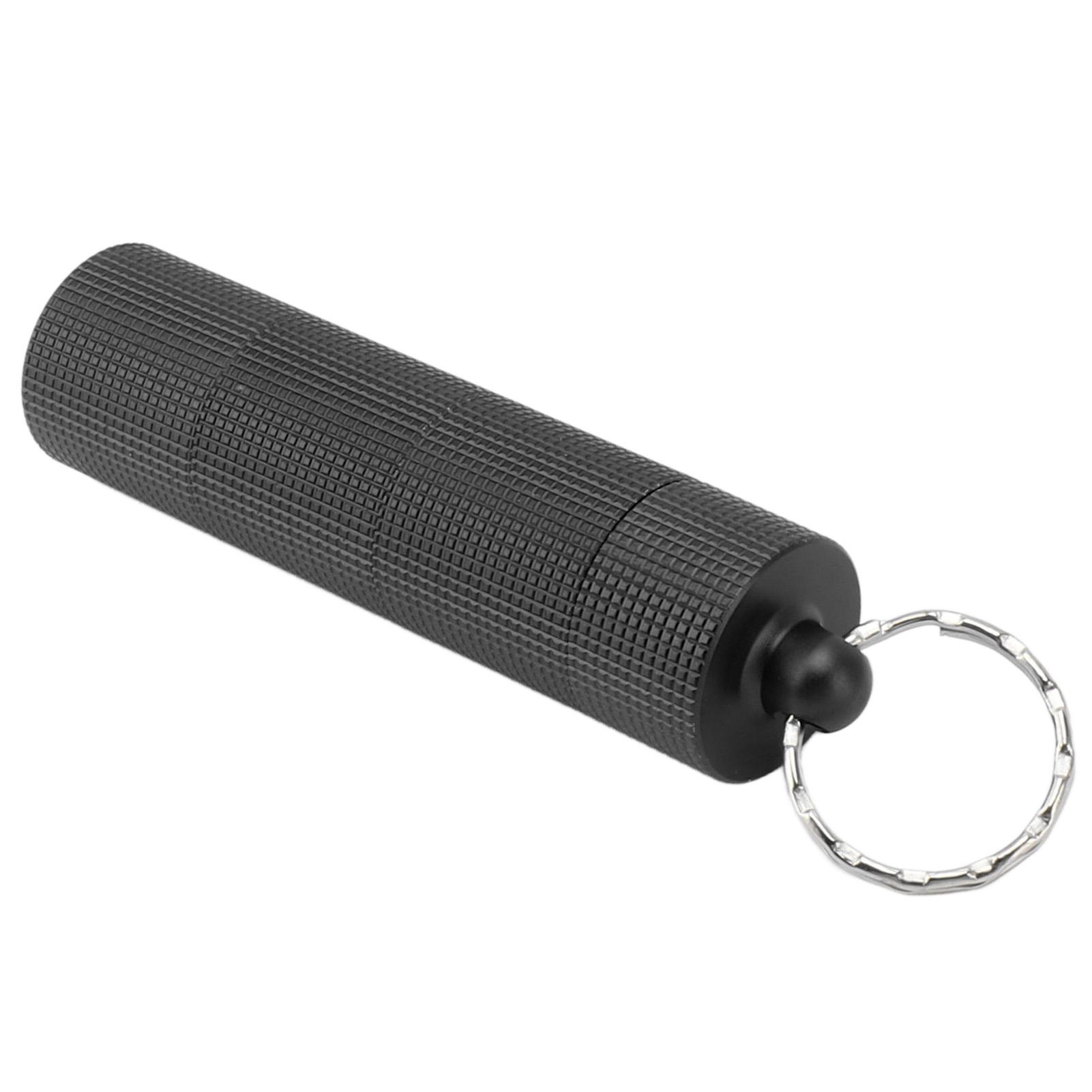 

Keychain Medicine Holder Case 3 Compartment Waterproof Metal Travel Tablet Capsule Holder for Outdoor