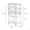 1/6 Dollhouse Miniature Rolling Storage Cart, Organizer Shelf for Accessories
