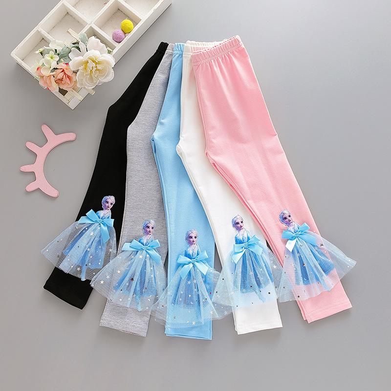 Frozen Girls Autumn Skirt Pants Cotton Blend Toddler Girls Spring Autumn Trousers New Fashionable Two Piece