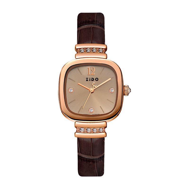 Zido Women's Square Sugar Quartz Watch, Retro Style, High-End, Simple, 2024 Model