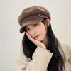 Beret Children Autumn and Winter British Octagonal Hat Retro Versatile Face Newsboy Painter Cap Accessories