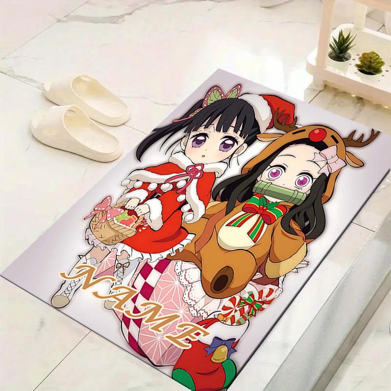 Custom 1Pc Christmas Spirit Art Rug Office Carpet Indoor Outdoor Entrance Doormat Nonslip Soft And Comfortable Living Room D291524