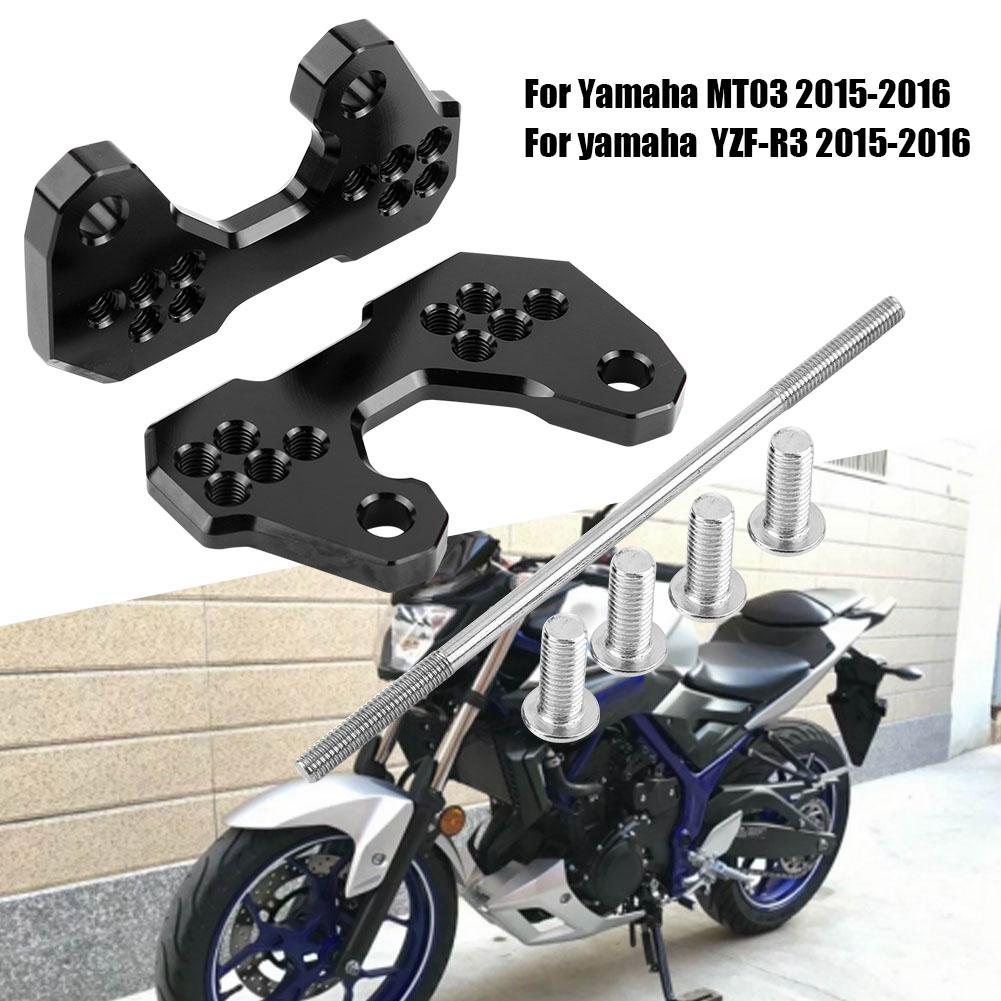 2 Pcs Motorcycle Rearset Base Foot Pegs Accessories for Yamaha MT03 YZF R3 2015 2016