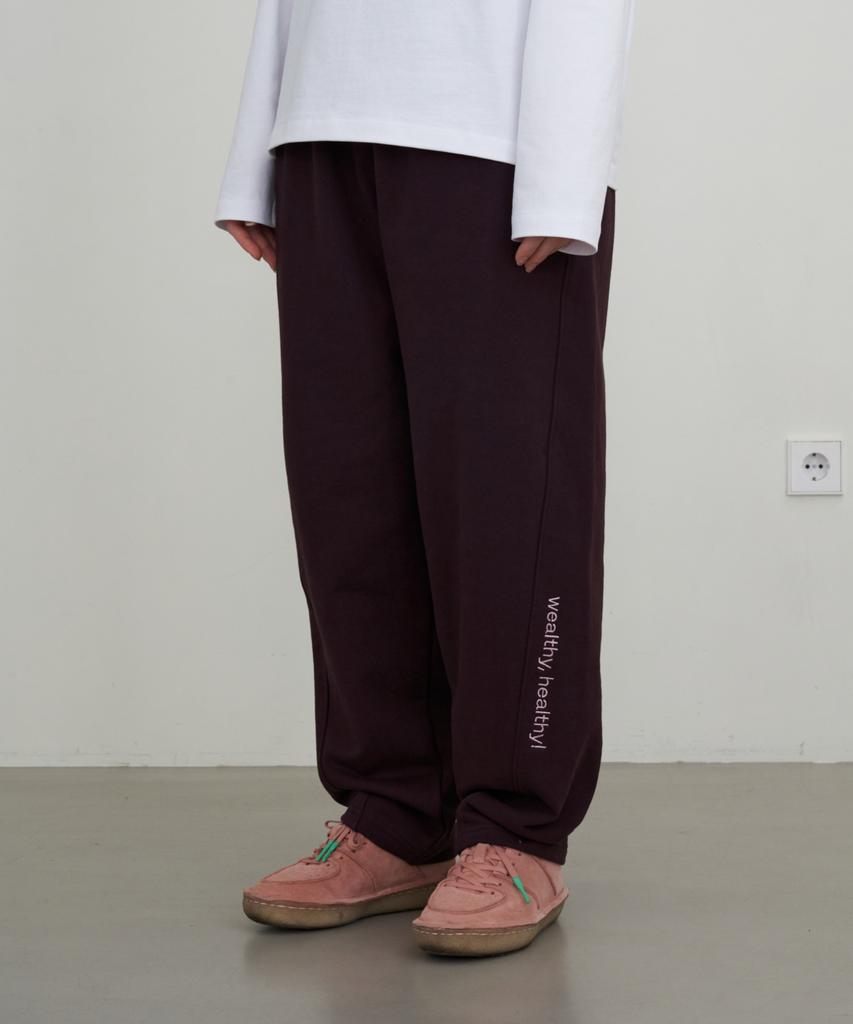 APEGO SPORTS Semi Balloon Sweat Pants Dark Burgundy